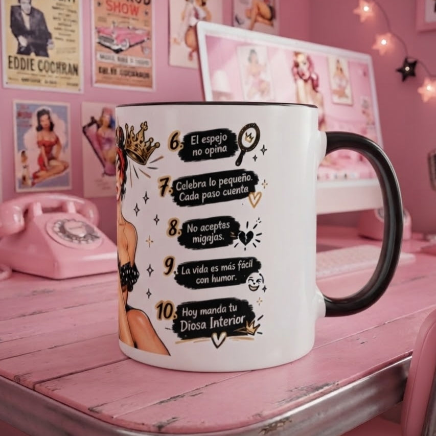 TAZA LOS 10 MANDAMIENTOS DE LA DIOSA