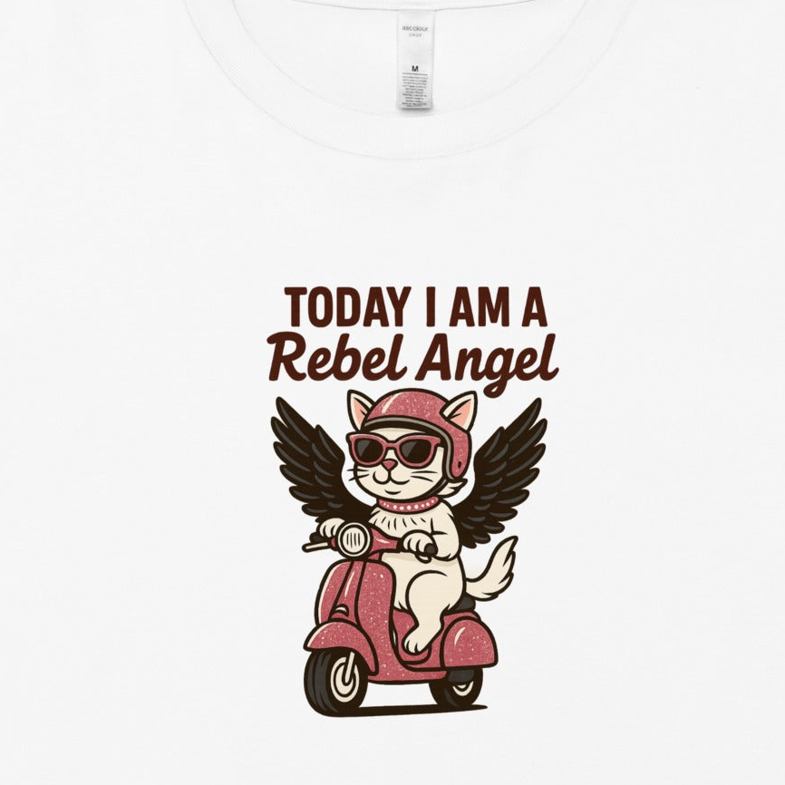 Crop Top "Pink Rebel Angel" – Tu Espíritu Libre