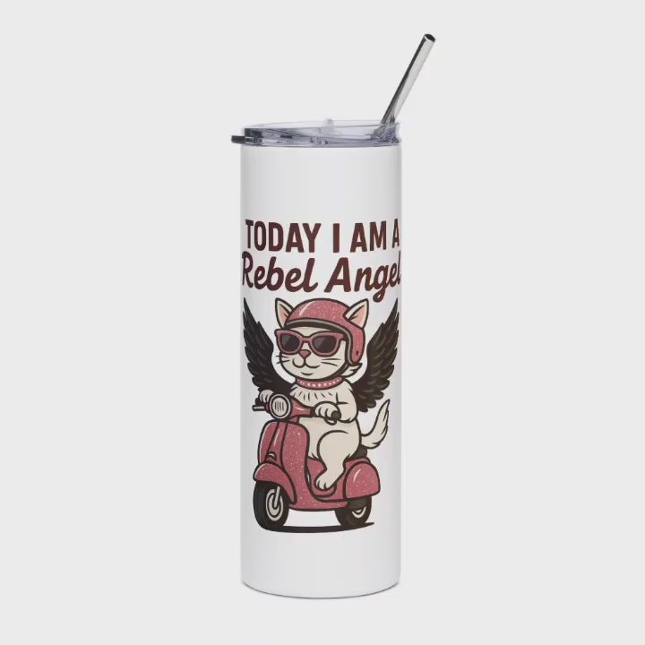 Vaso Térmico/Stainless “Pink Rebel Angel”