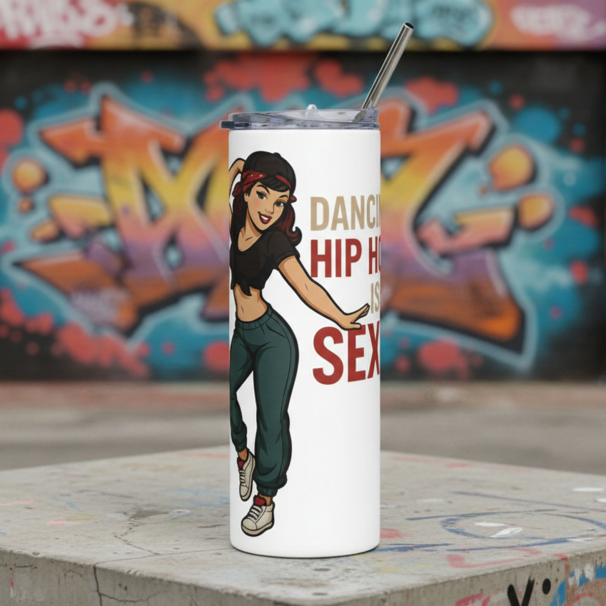 Vaso de Acero Inoxidable Hip Hop - Botella Térmica Pin Up "Dancing Hip Hop is Sexy"