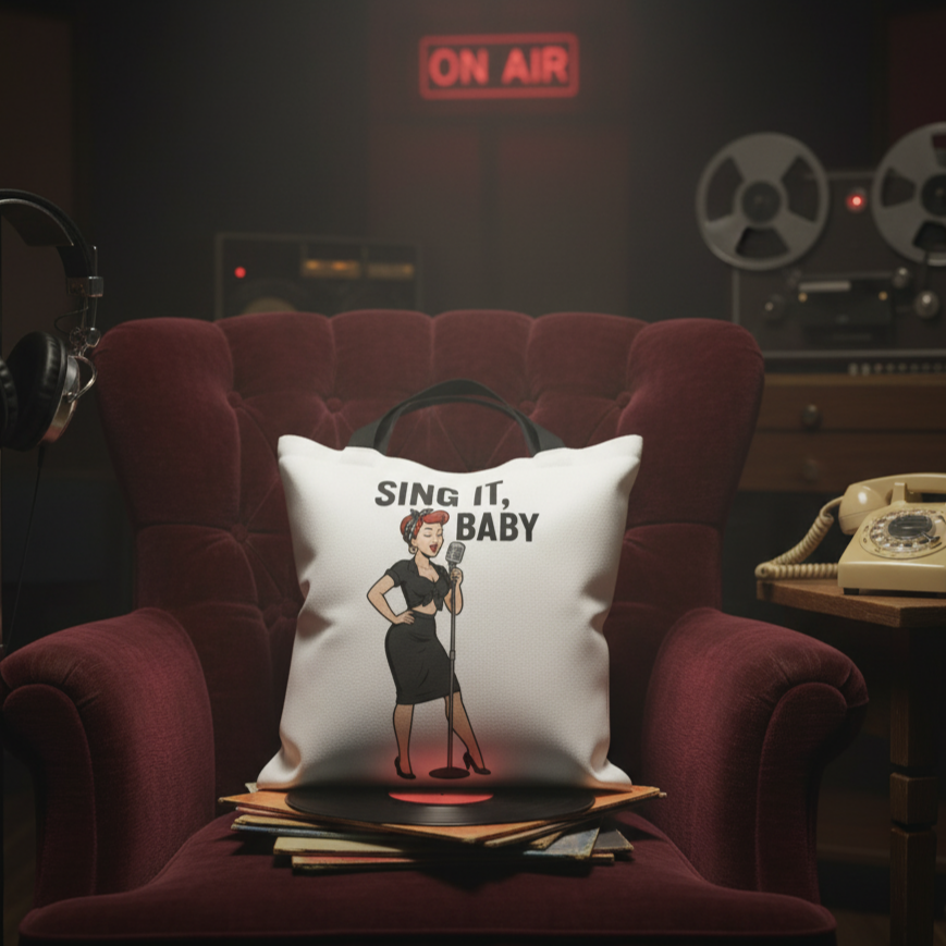 Bolso Tote para Partituras y Música - Estilo Pin Up             "Sing It, Baby"