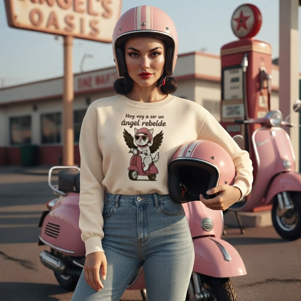 Sudadera "Sweet Rebel Angel" – Hoy Voy a Ser un Ángel Rebelde