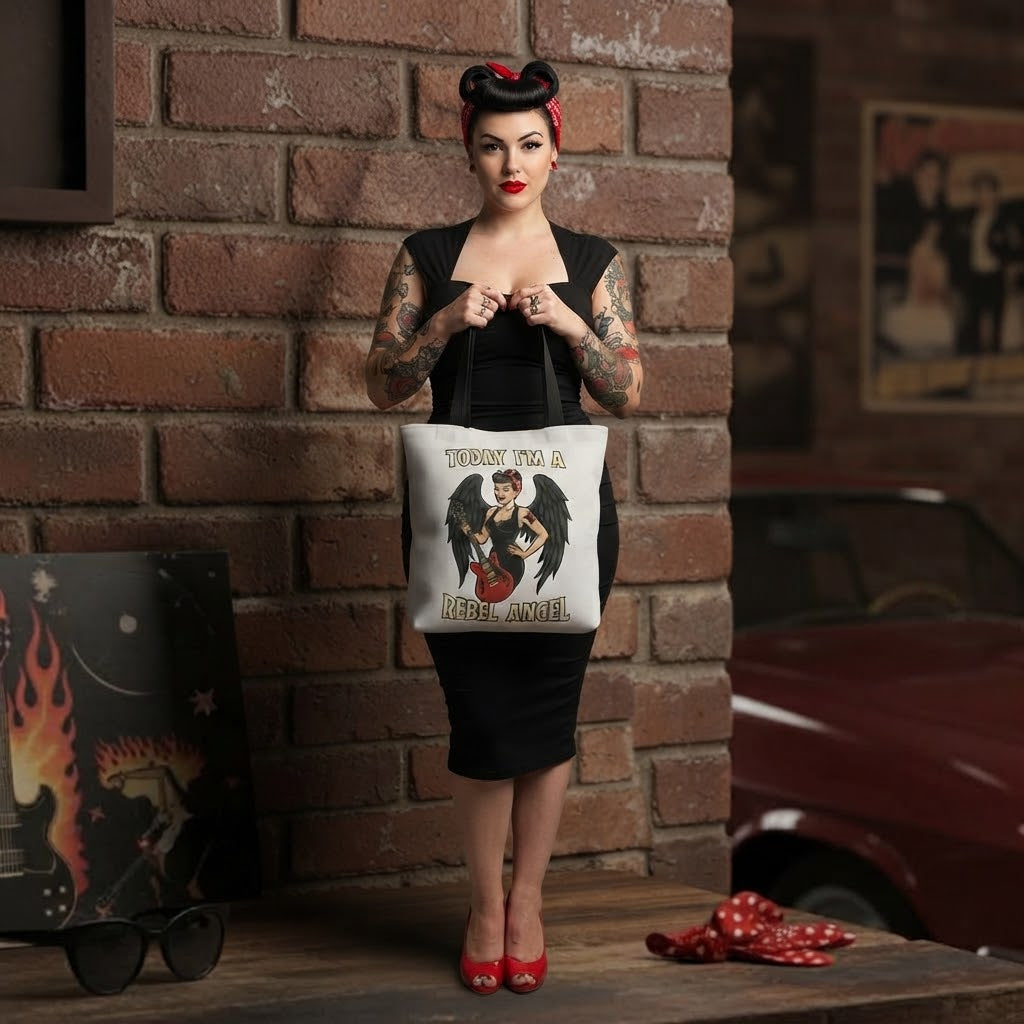 Bolso Tote "Rock & Rebel Angel" – Tu Mundo y Tu Estilo, Siempre Contigo